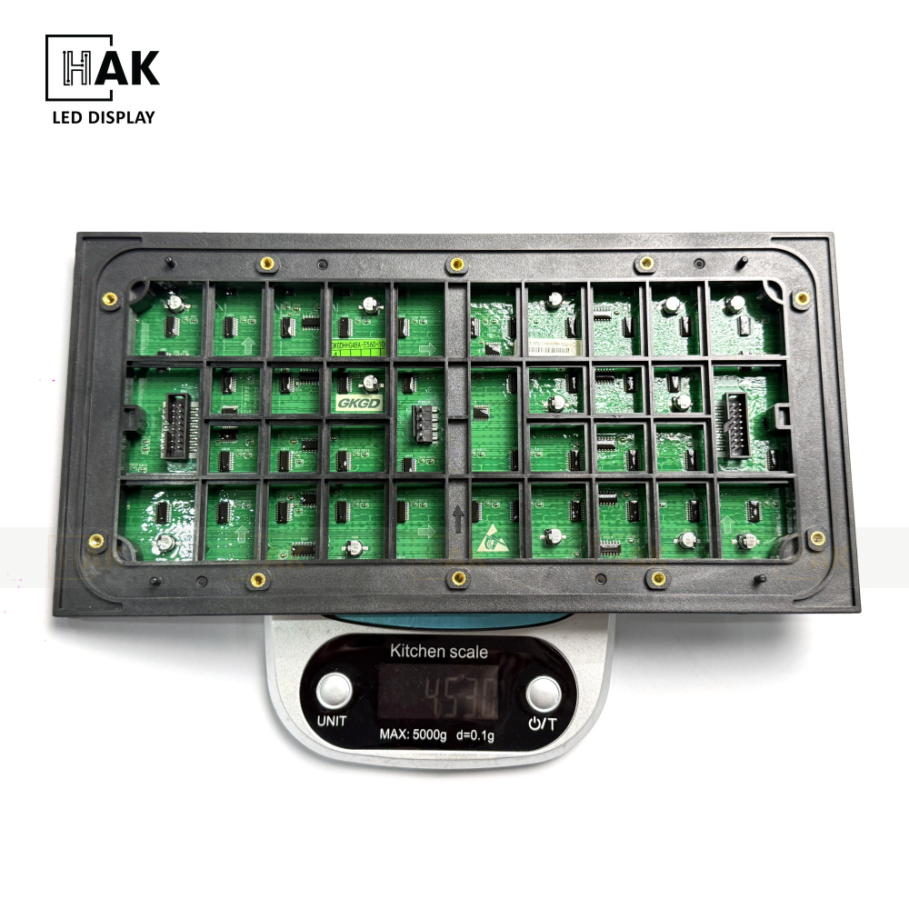 Cân thực tế module LED P3 outdoor GKGD nặng 453g - HAK LED
